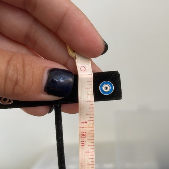 925 Sterling Silver Evil Eye Studs Earrings - Picture 4 of 10